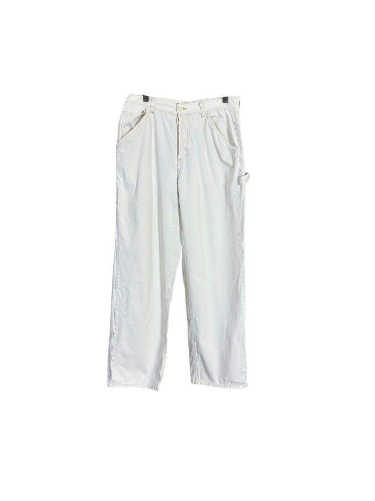 Vintage 90s Off White Mid Rise Baggy Carpenter Chino Pants 9